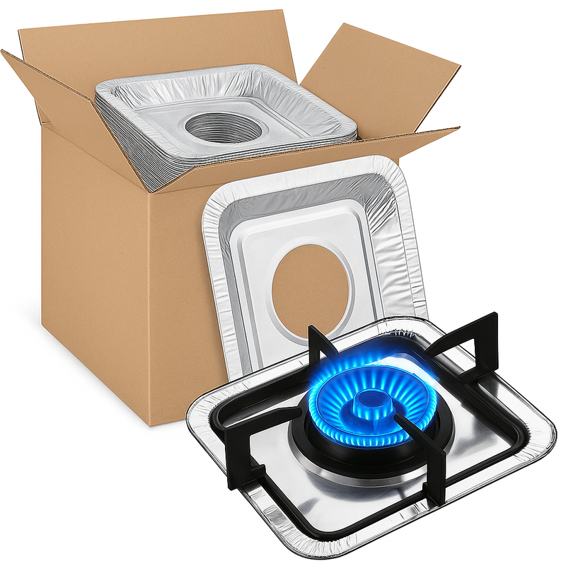 Load image into Gallery viewer, 480x Aluminium Disposable Foil Stove Burner Covers Bulk - Square-0
