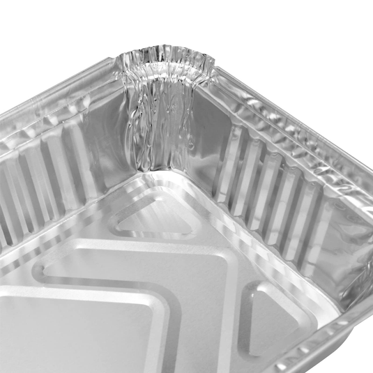 48x Aluminium Disposable Foil Food Container Pans Baking Tray 52x32x8.5cm-4
