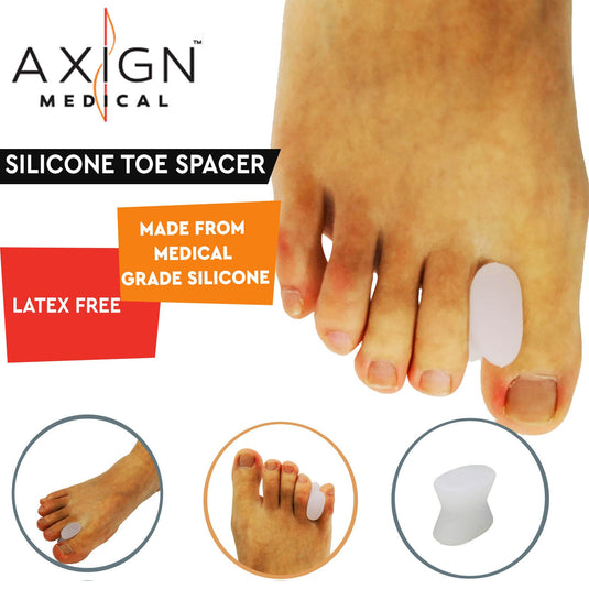 1 Pair Axign Medical Silicone Toe Spacer Straightener Foot Bunion Pain Relief-1