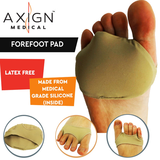 1 Pair AXIGN Medical Forefoot Pad Arch Support Cushion Insoles Cushioning Metatarsal-1