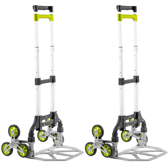 2x Toplift Foldable Extendable Folding Stair Climber Hand Trolley Cart - 70kg-0