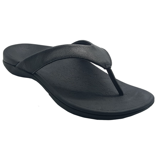 AXIGN 90 Mile Orthotic Arch Support Flip Flops Thongs w Leather Strap Archline-1