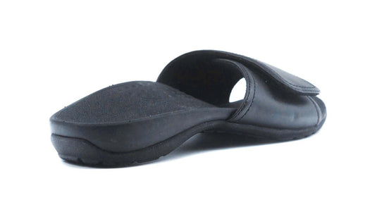 Orthotic Sandals Bunion Flip-Flops Flat Heel Slide Slippers Flats - Black (EU 46)-3