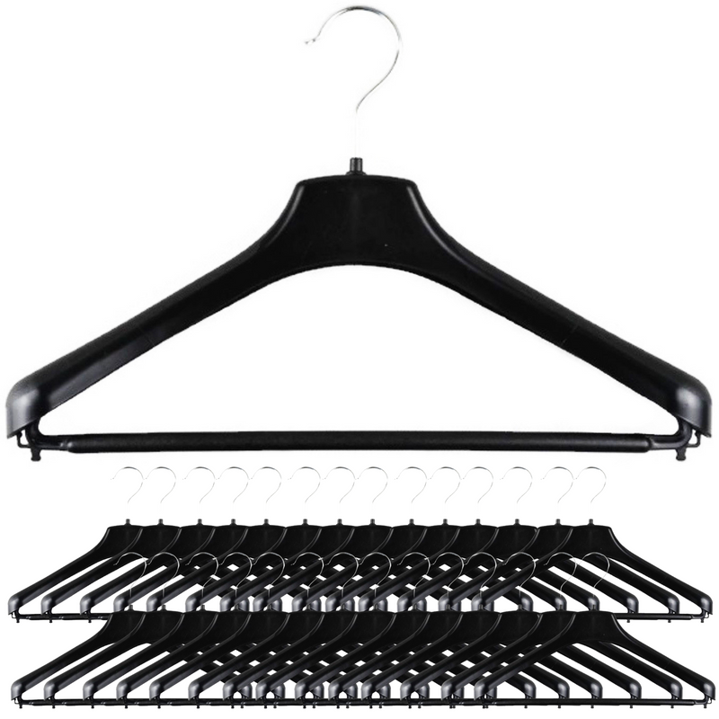 Load image into Gallery viewer, 60x Suit Hangers Heavy Duty 400mm Commercial Jacket Pants Clothing BULK R50S-0
