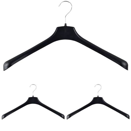3x JACKET HANGER Heavy Duty 460mm Commercial Pants Clothing Coat Quality R51L-1
