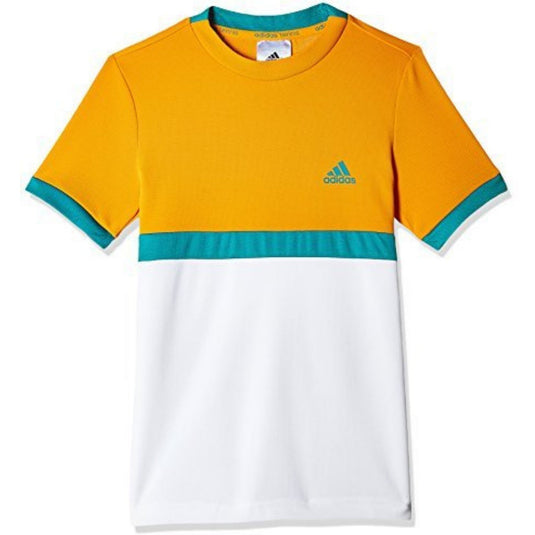 Adidas Boys Tennis Court Tee Tennis Top - White-0