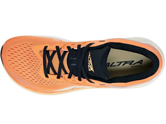 Altra VIA Olympus Mens Road Running Shoes Max Cushion in Black/Orange – US 10-4