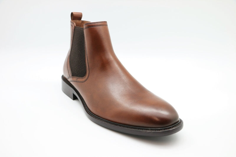Load image into Gallery viewer, Massa Leather Chelsea Boots Slip On Elastic Shoes - Cognac-4
