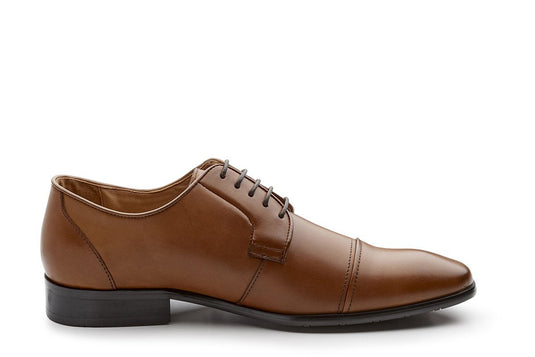 Massa Anzio Mens Leather Lace Up Boot Orthotic Friendly Work Dress Formal - Tan-4