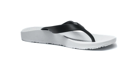 ARCHLINE Orthotic Thongs Arch Support Shoes Footwear Flip Flops Orthopedic - White/Black-4