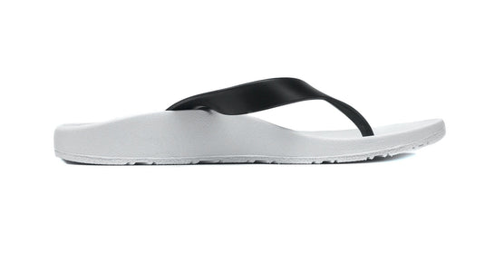 ARCHLINE Orthotic Thongs Arch Support Shoes Footwear Flip Flops Orthopedic - White/Black-3
