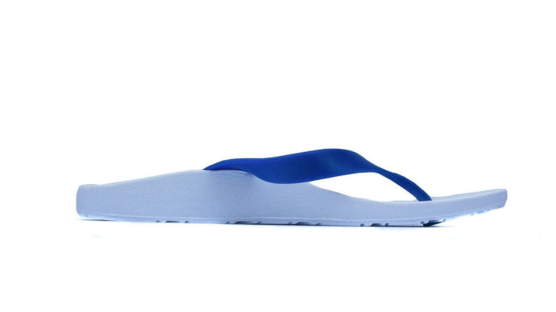 Load image into Gallery viewer, ARCHLINE Orthotic Thongs Arch Support Shoes Footwear Flip Flops Orthopedic - White/Blue-3

