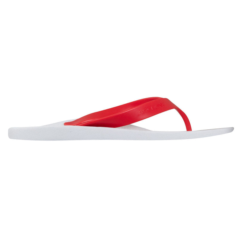 Load image into Gallery viewer, ARCHLINE Orthotic Thongs Arch Support Shoes Footwear Flip Flops Orthopedic - White/Red-3
