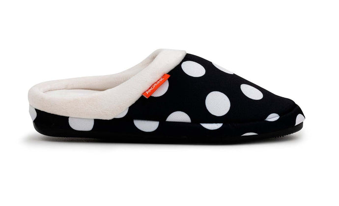 ARCHLINE Orthotic Slippers Slip On Arch Scuffs Pain Relief Moccasins - Polka Dots-3