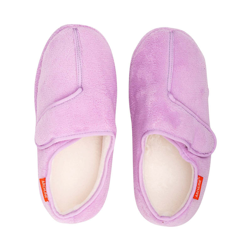 Load image into Gallery viewer, ARCHLINE Orthotic Plus Slippers Closed Scuffs Pain Relief Moccasins - Lilac-3
