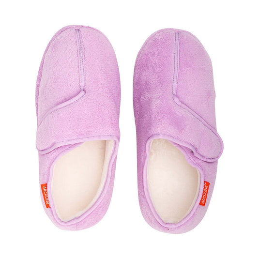 ARCHLINE Orthotic Plus Slippers Closed Scuffs Pain Relief Moccasins - Lilac-3