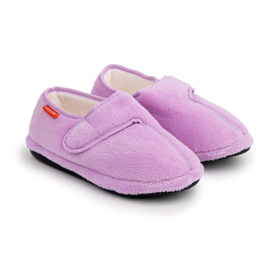 ARCHLINE Orthotic Plus Slippers Closed Scuffs Pain Relief Moccasins - Lilac-0