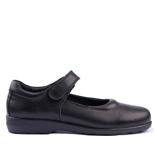 Ava 2 Junior Leather School Shoe - Black