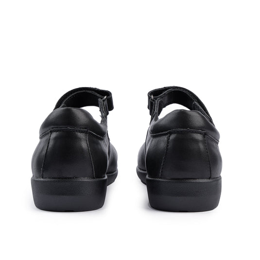 Ava 2 Junior Leather School Shoe - Black