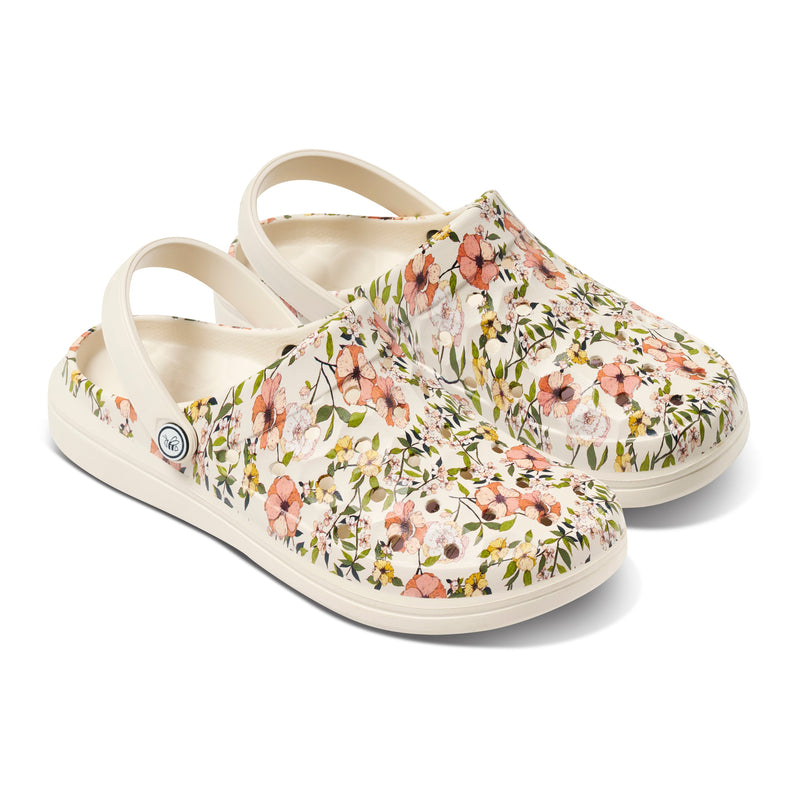 Load image into Gallery viewer, Varsity Clog - Bone-Summer Floral-2
