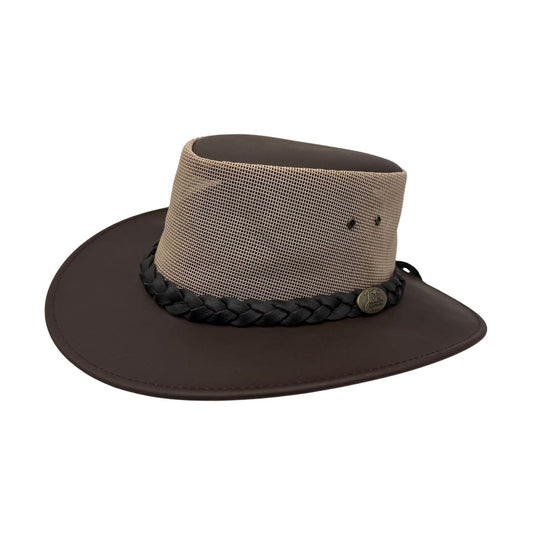 Jacaru 1221 The Aussie Breeze Hat – Leather & Mesh