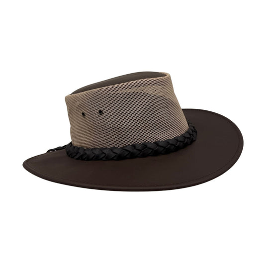Jacaru 1221 The Aussie Breeze Hat – Leather & Mesh