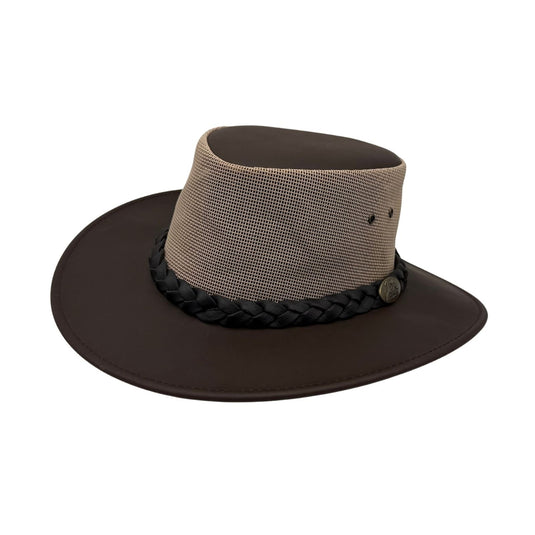 Jacaru 1221 The Aussie Breeze Hat – Leather & Mesh