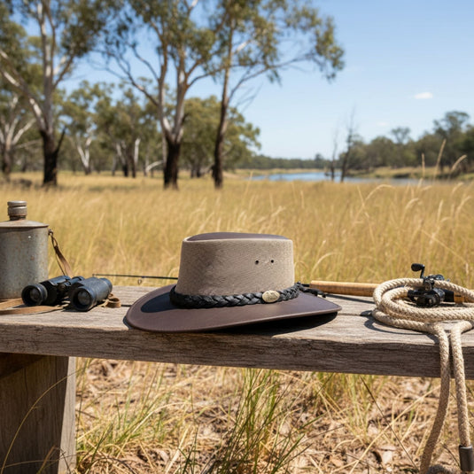 Jacaru 1221 The Aussie Breeze Hat – Leather & Mesh