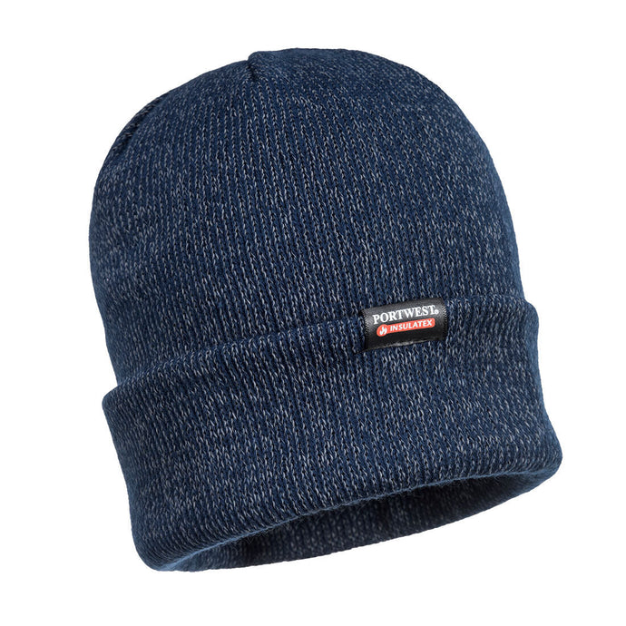 Portwest Reflective Knit Beanie Warm Winter Hi Vis High Visibility Workwear - Navy-0