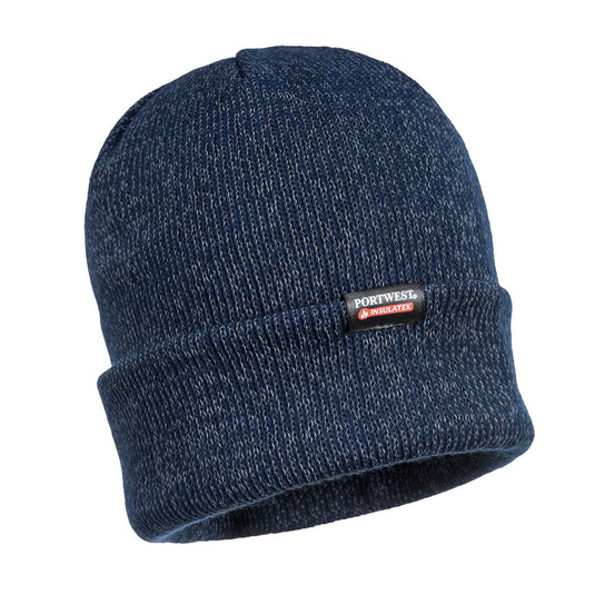 Portwest Reflective Knit Beanie Warm Winter Hi Vis High Visibility Workwear - Navy-0