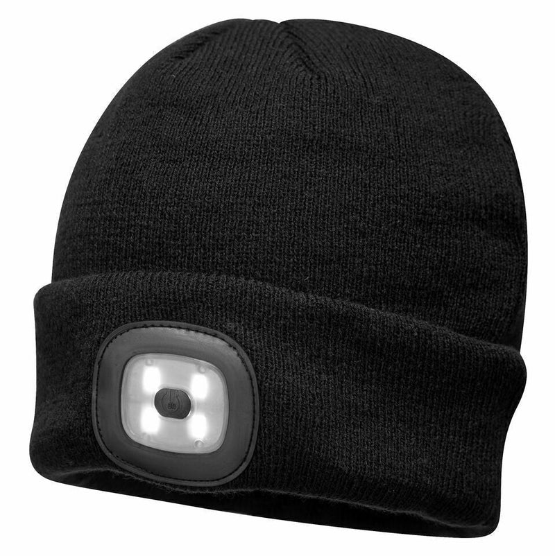 Load image into Gallery viewer, PORTWEST Beanie with LED Head Light USB Rechargeable Camping Cycling Workwear Hat-4

