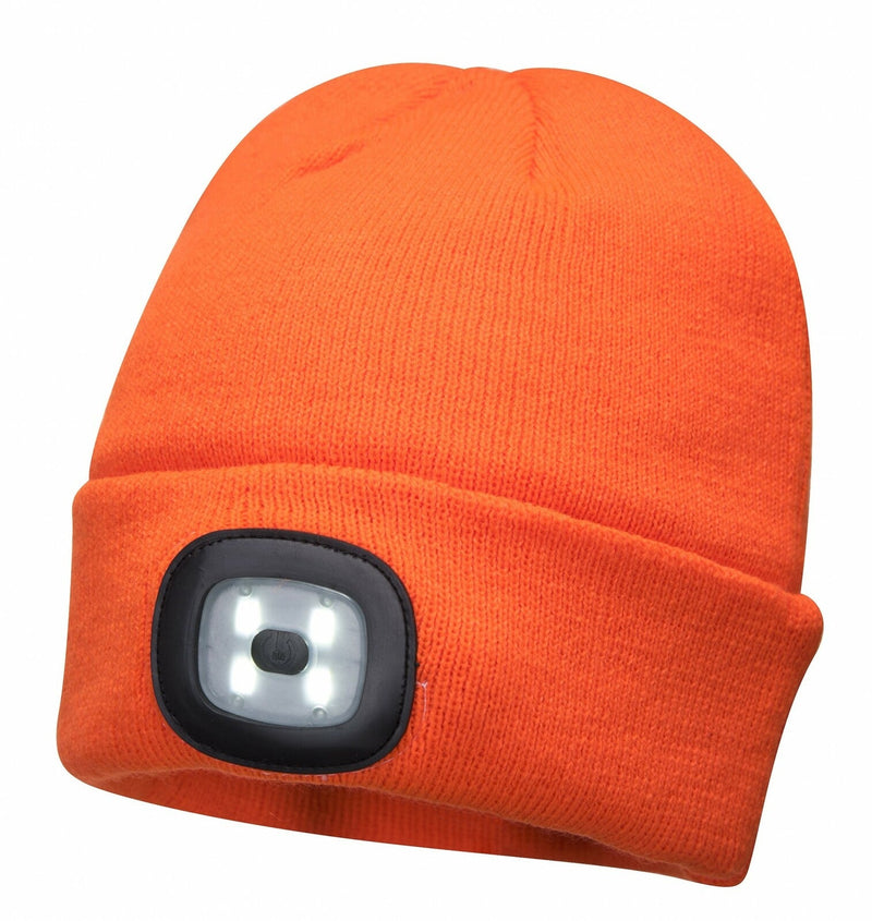 Load image into Gallery viewer, PORTWEST Beanie with LED Head Light USB Rechargeable Camping Cycling Workwear Hat-6
