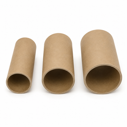 3x Strong Cardboard Paper Tubes for Arts, Crafts, Schools, DIY + More (10cm Length, 30/40/50mm Diameters) in Brown-1
