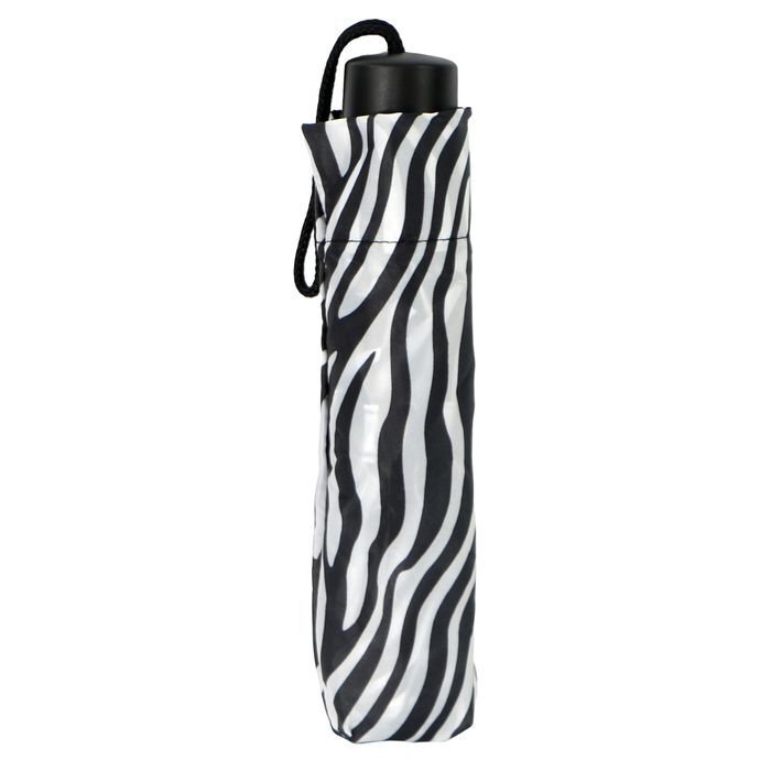 Load image into Gallery viewer, 6x Brellerz Basic Wind Resistant Folding Compact Umbrella in Black/White Zebra-2
