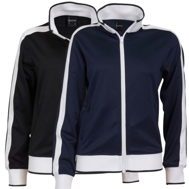 Load image into Gallery viewer, Identitee Ladies Track Top Jacket Tracksuit Warm Winter Full Zip Varsity Jumper-0
