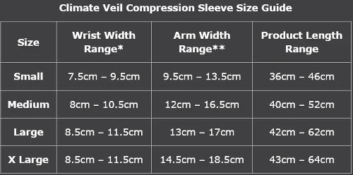 Climate Veil Compression Arm Sleeves – Small