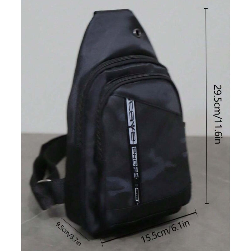 Load image into Gallery viewer, Mens Crossbody Sling Casual Chest Bag in Black-3
