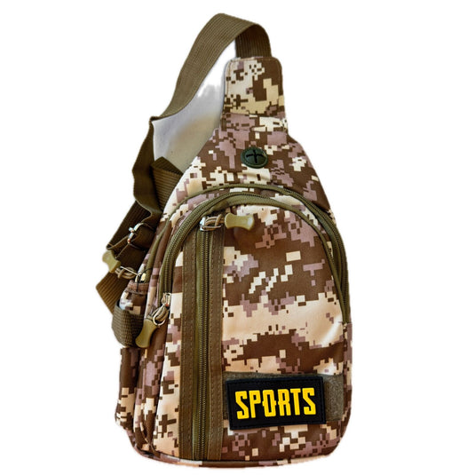 Tactical Camo Crossbody Bag Chest Shoulder Sling Rucksack Army Camouflage-0