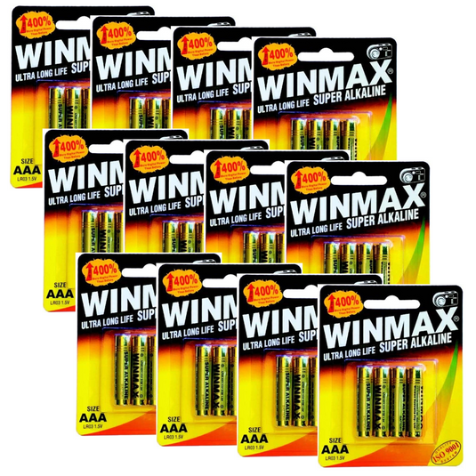 AAA Ultra Long Life Super Alkaline Batteries 1.5V Battery - 12 Packs-0