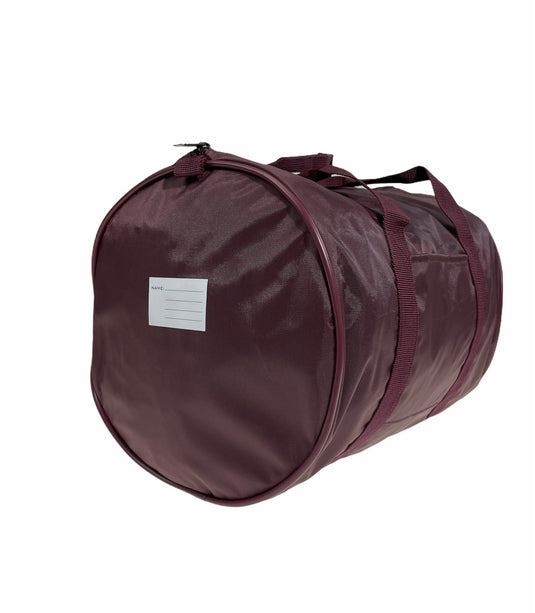 Foldable Duffel Bag Travel Gym Sports School Luggage PVC Nylon Zip - Maroon-2
