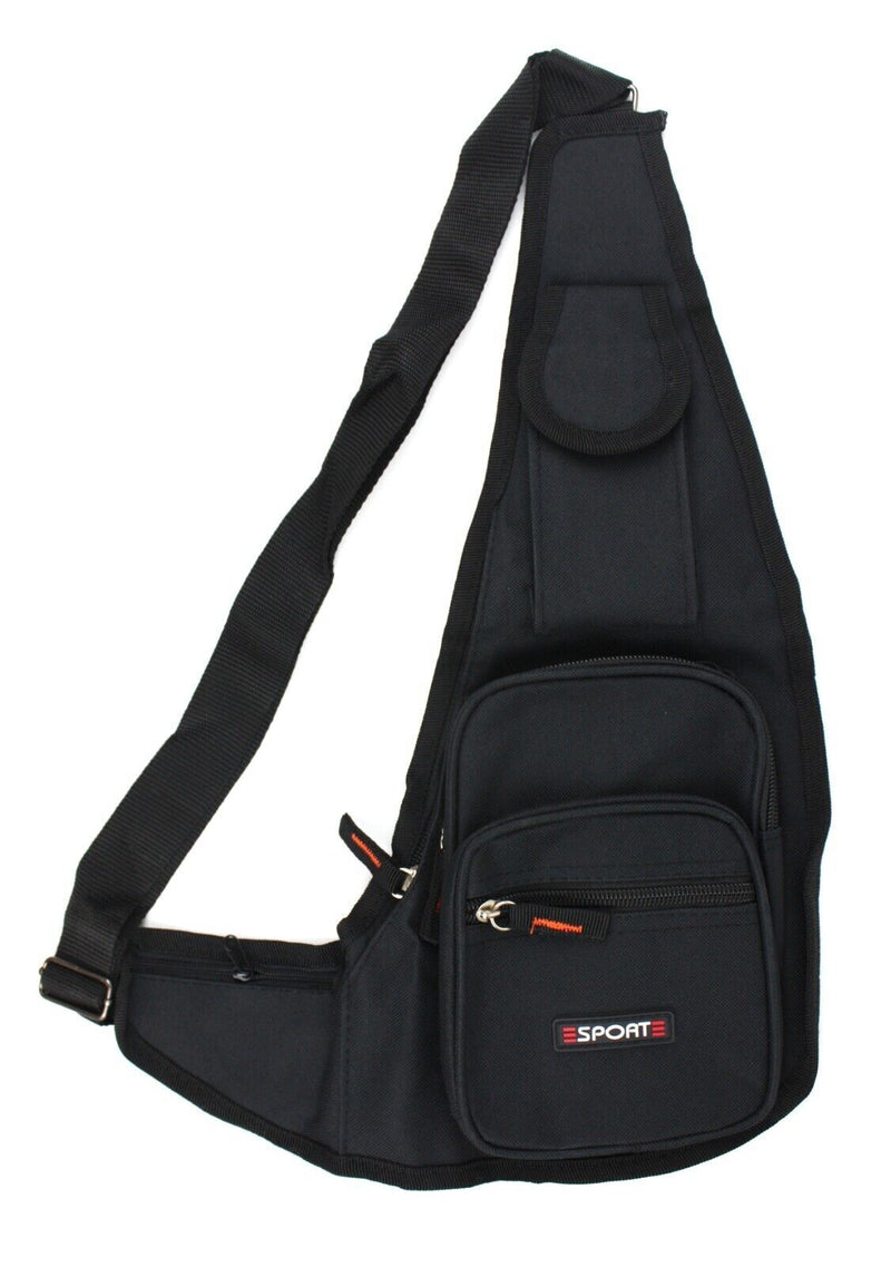 Load image into Gallery viewer, Black Crossbody Bag Sling Shoulder Bag Chest Travel Sport Backpack Pack-1
