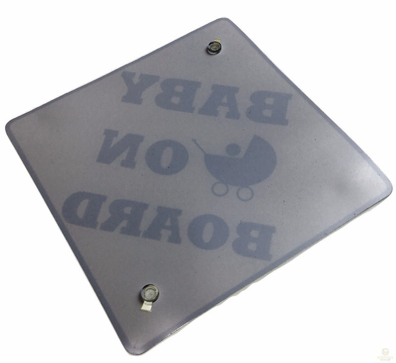 Load image into Gallery viewer, BABY ON BOARD PLATE Stay-Put Suction Disk Car Window Display Sign-2
