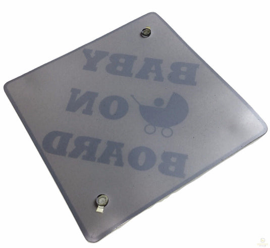 BABY ON BOARD PLATE Stay-Put Suction Disk Car Window Display Sign-2