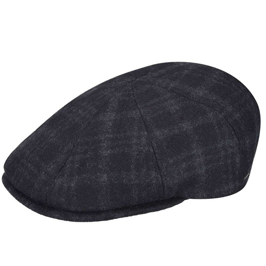 Bailey Mens Cove Dockman Newsboy Cap Good For Autumn/Winter Season - Grey Plaid-0