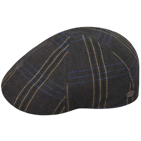 Bailey Mens Tress Pub Cap Flat Hat Fit for Autumn/Winter Season - Brown Stripe-5