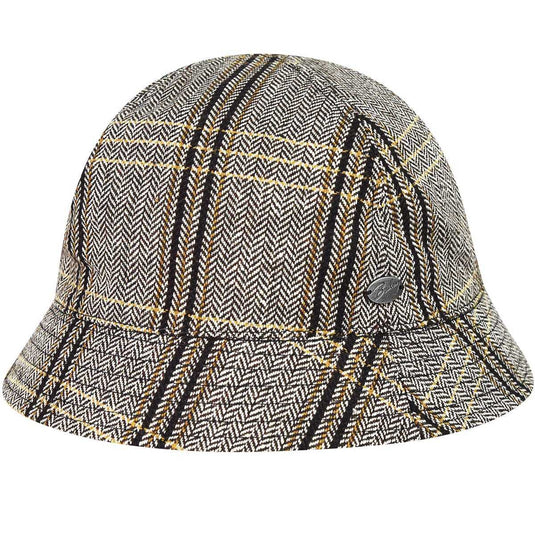 Bailey Mens Kensett Bucket Hat Water-Repellent For Autumn/Winter - Black Stripe-1