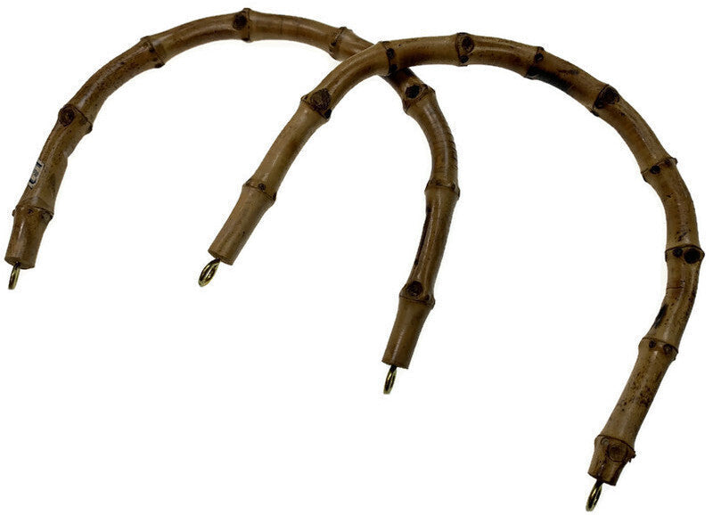 Load image into Gallery viewer, 1 Pair 100% Replacement Bamboo Handles Straps Handbag Handle MADE IN JAPAN Wooden-0
