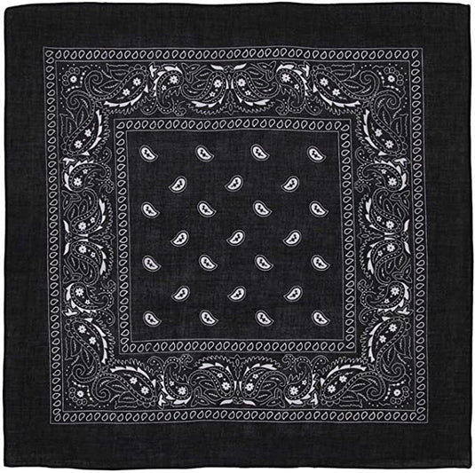 BANDANA Paisley 100% COTTON Head Wrap Durag Bandanna Summer Biker Scarf Mask-7