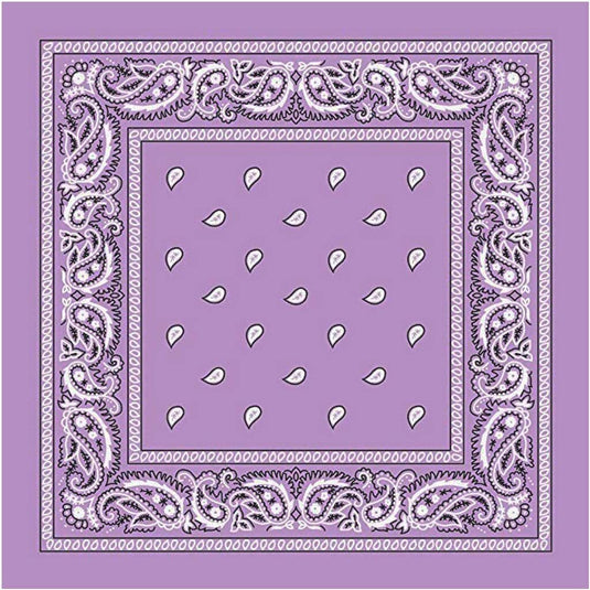 BANDANA Paisley 100% COTTON Head Wrap Durag Bandanna Summer Biker Scarf Mask-20