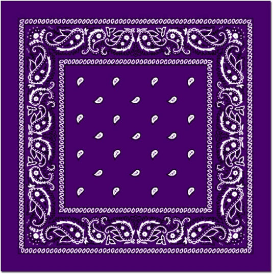 BANDANA Paisley 100% COTTON Head Wrap Durag Bandanna Summer Biker Scarf Mask-29